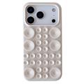 iPhone 17 Pro Max Silicone Hoesje met Zuignap - Antiek Wit