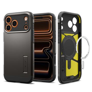iPhone 17 Pro Max Spigen Tough Armor T Mag Hoesje - Pistoolmetaal