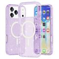 iPhone 17 Pro Max Stylish Glitter Series Hybride Hoesje - MagSafe-compatibel - Paars