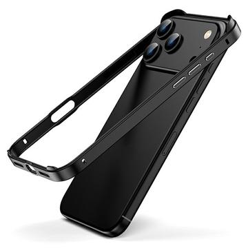 iPhone 17 Pro Metalen-bumper met opstaande randen - Zwart
