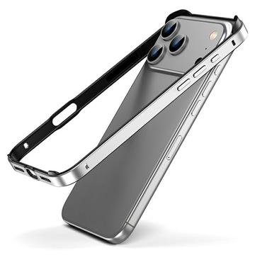 iPhone 17 Pro Metalen-bumper met opstaande randen - Zilver