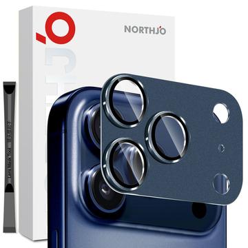 iPhone 17 Pro Northjo Volledige bescherming van mat metaal en gehard glas Beschermer voor de cameralens - Blauw
