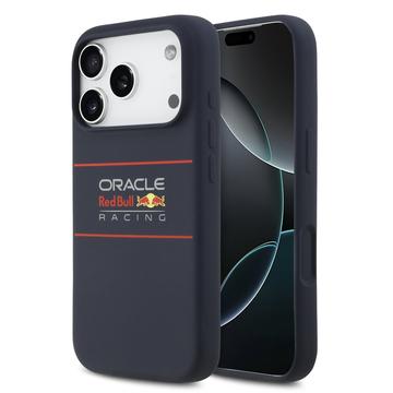 iPhone 17 Pro Oracle Red Bull Racing Horizontaal Logo Siliconen Hoesje - MagSafe Compatibel - Marine