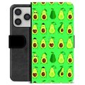 iPhone 17 Pro Premium Portemonnee Hoesje - Avocado Patroon