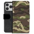 iPhone 17 Pro Premium Portemonnee Hoesje - Camouflage