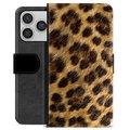 iPhone 17 Pro Premium Portemonnee Hoesje - Luipaard