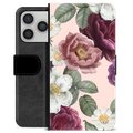 iPhone 17 Pro Premium Portemonnee Hoesje - Romantische Bloemen