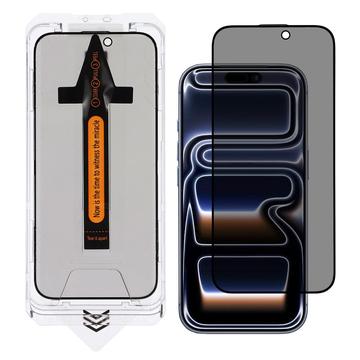 iPhone 17 Pro Privacy Glazen Screenprotector met Installatiehulpmiddel - 9H - Zwarte Rand