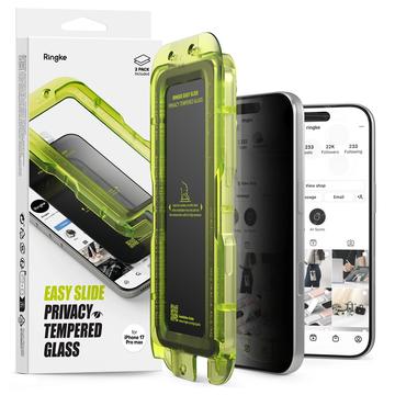 iPhone 17 Pro Ringke Easy Slide Privacy Glazen Screenprotector - 2 stuks.