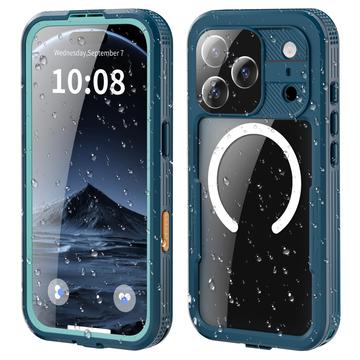 iPhone 17 Pro Shellbox M-serie IP68 Waterdichte Hoesje - Duikhoes met MagSafe-compatibiliteit - Blauw
