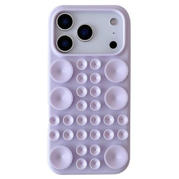 iPhone 17 Pro Silicone Hoesje met Zuignap - Lichtpaars