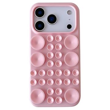 iPhone 17 Pro siliconen hoesje met zuignap - Roze
