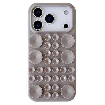 iPhone 17 Pro Silicone Hoesje met Zuignap - Titaangrijs