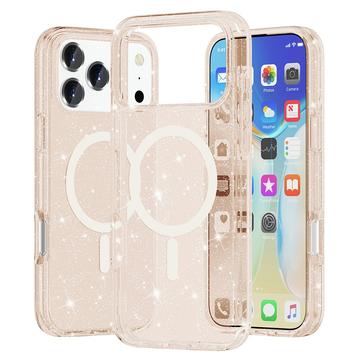 iPhone 17 Pro Stylish Glitter Series Hybride Hoesje - MagSafe-compatibel - Goud