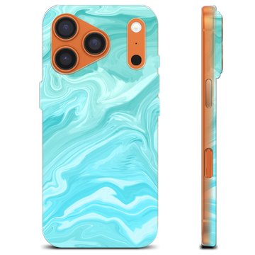 iPhone 17 Pro TPU-hoesje - Blauw Marmer
