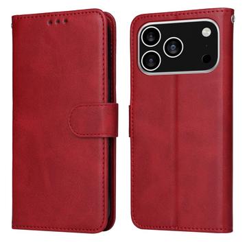 iPhone 17 Pro Portemonnee Hoesje met Standaard - Rood