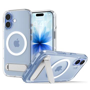 iPhone 17 Spigen Ultra Hybrid S Mag MagSafe hoesje met kickstand - Wit / Helder