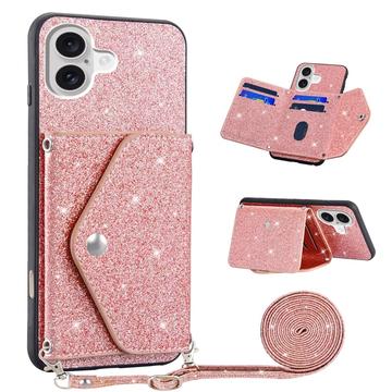iPhone 17 Stardust Cover met Kaarthouder - Roze