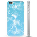 iPhone 5/5S/SE TPU Case - Blauw Marmer