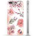 iPhone 5/5S/SE Hybride Hoesje - Roze Bloemen