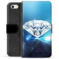 iPhone 5/5S/SE Premium Portemonnee Hoesje - Diamant
