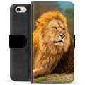 iPhone 5/5S/SE Premium Portemonnee Hoesje - Leeuw