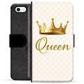 iPhone 5/5S/SE Premium Portemonnee Hoesje - Koningin