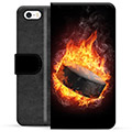 iPhone 5/5S/SE Premium Portemonnee Hoesje - Ijshockey