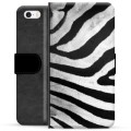 iPhone 5/5S/SE Premium Portemonnee Hoesje - Zebra