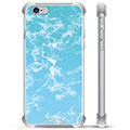 iPhone 6/6S Hybrid Case - Blauw Marmer