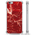 iPhone 6 / 6S Hybride Case - Rode Marmer