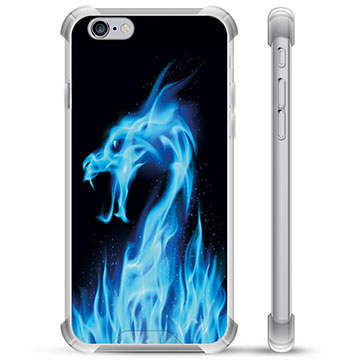 iPhone 6 / 6S hybride hoesje - Blue Fire Dragon