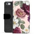 iPhone 6 / 6S Premium Portemonnee Hoesje - Romantische Bloemen