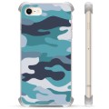 iPhone 7/8/SE (2020)/SE (2022) Hybride Hoesje - Blauw Camouflage