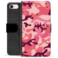 iPhone 7/8/SE (2020) Premium Portemonnee Hoesje - Roze Camouflage