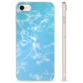 iPhone 7/8/SE (2020) TPU Case - Blauw Marmer
