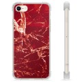 iPhone 7/8/SE (2020) Hybride Case - Rode Marmer