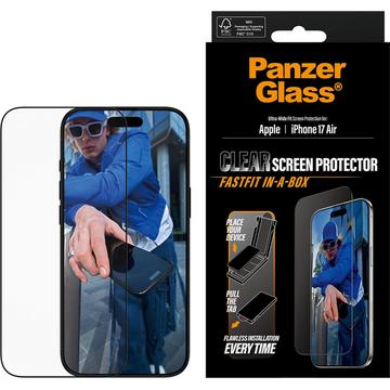 iPhone Air PanzerGlass Ultra-Wide Fit m. FastFit In-A-Box Glazen Screenprotector - 9H - Zwarte Rand