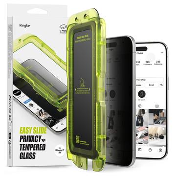 iPhone Air Ringke Easy Slide Privacy Glazen Screenprotector - 2 stuks.