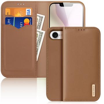iPhone 16e Dux Ducis Hivo Wallet Leren Hoesje - Bruin