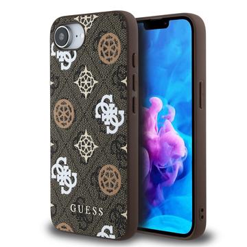 iPhone 16e Guess 4G Peony Hoesje - MagSafe-compatibel - Bruin