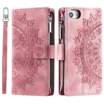 iPhone 16e Mandala Series Portemonnee-hoesje - Rose Gold