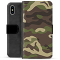 iPhone X / iPhone XS Premium Portemonnee Hoesje - Camouflage