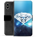 iPhone X / iPhone XS Premium Portemonnee Hoesje - Diamant