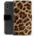 iPhone X / iPhone XS Premium Wallet Case - Luipaard