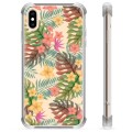 iPhone X / iPhone XS Hybride Case - Roze Bloemen