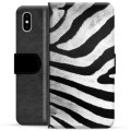 iPhone X / iPhone XS Premium Portemonnee Hoesje - Zebra