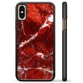 iPhone X / iPhone XS Beschermende Cover - Rode Marmer