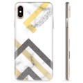 iPhone X / iPhone XS TPU-hoesje - abstract marmer