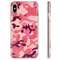 iPhone X / iPhone XS TPU Case - Roze Camouflage